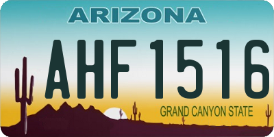 AZ license plate AHF1516