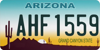 AZ license plate AHF1559