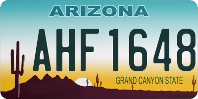 AZ license plate AHF1648