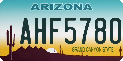 AZ license plate AHF5780