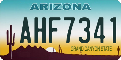 AZ license plate AHF7341