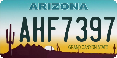 AZ license plate AHF7397