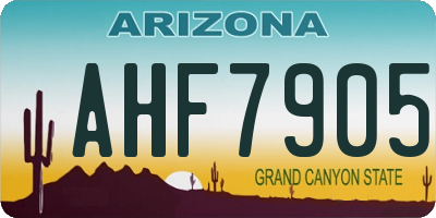 AZ license plate AHF7905