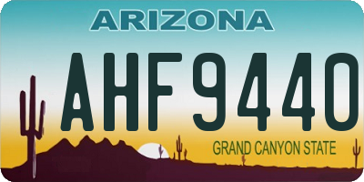 AZ license plate AHF9440