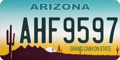 AZ license plate AHF9597