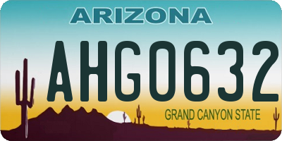 AZ license plate AHG0632