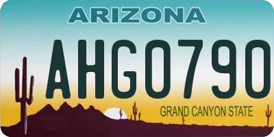 AZ license plate AHG0790