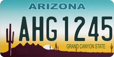AZ license plate AHG1245