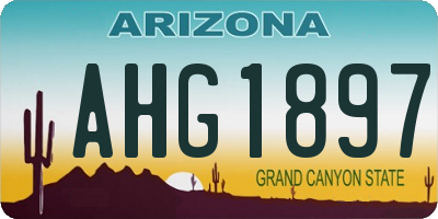 AZ license plate AHG1897