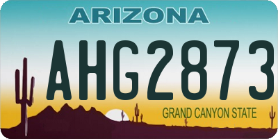AZ license plate AHG2873