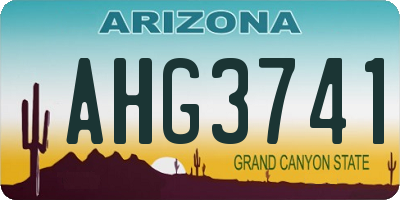 AZ license plate AHG3741