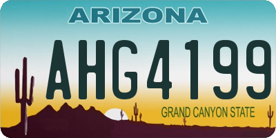 AZ license plate AHG4199