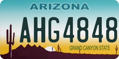 AZ license plate AHG4848