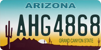 AZ license plate AHG4868
