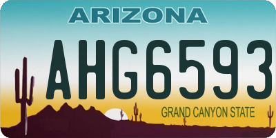 AZ license plate AHG6593