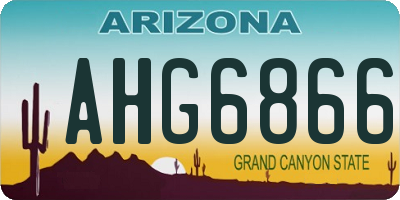 AZ license plate AHG6866