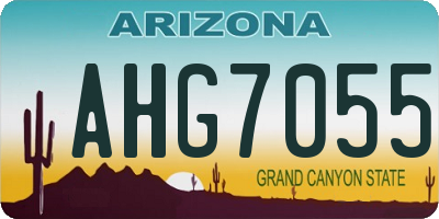 AZ license plate AHG7055