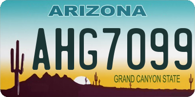 AZ license plate AHG7099