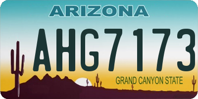 AZ license plate AHG7173