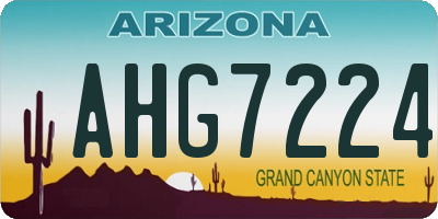 AZ license plate AHG7224
