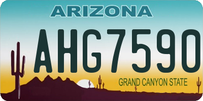 AZ license plate AHG7590