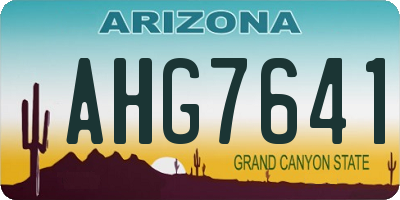 AZ license plate AHG7641