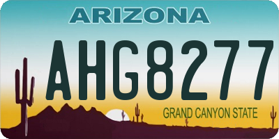 AZ license plate AHG8277