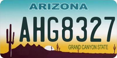 AZ license plate AHG8327