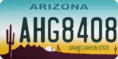 AZ license plate AHG8408