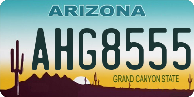 AZ license plate AHG8555