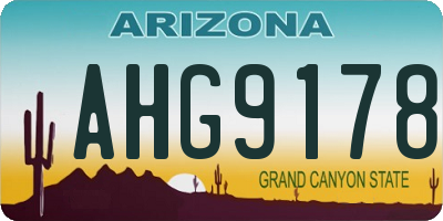 AZ license plate AHG9178