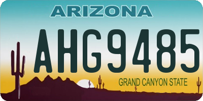 AZ license plate AHG9485