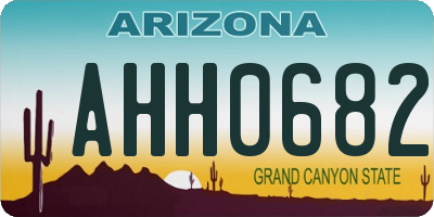 AZ license plate AHH0682