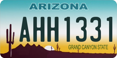 AZ license plate AHH1331