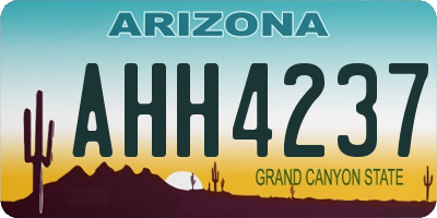 AZ license plate AHH4237