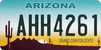 AZ license plate AHH4261