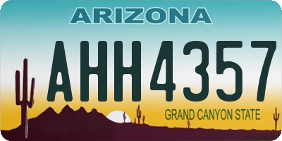 AZ license plate AHH4357