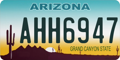 AZ license plate AHH6947