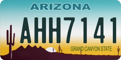AZ license plate AHH7141