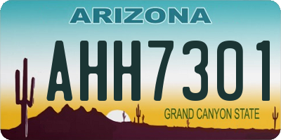 AZ license plate AHH7301