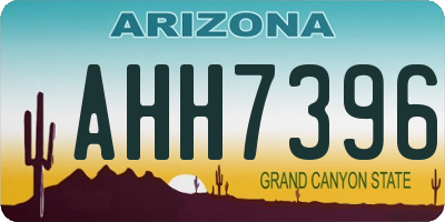 AZ license plate AHH7396