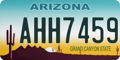 AZ license plate AHH7459