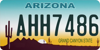 AZ license plate AHH7486