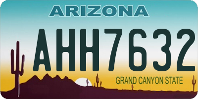 AZ license plate AHH7632