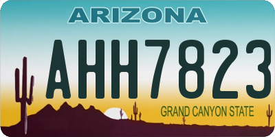 AZ license plate AHH7823