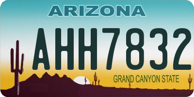 AZ license plate AHH7832