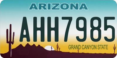 AZ license plate AHH7985