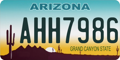 AZ license plate AHH7986