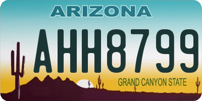 AZ license plate AHH8799