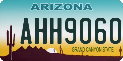 AZ license plate AHH9060